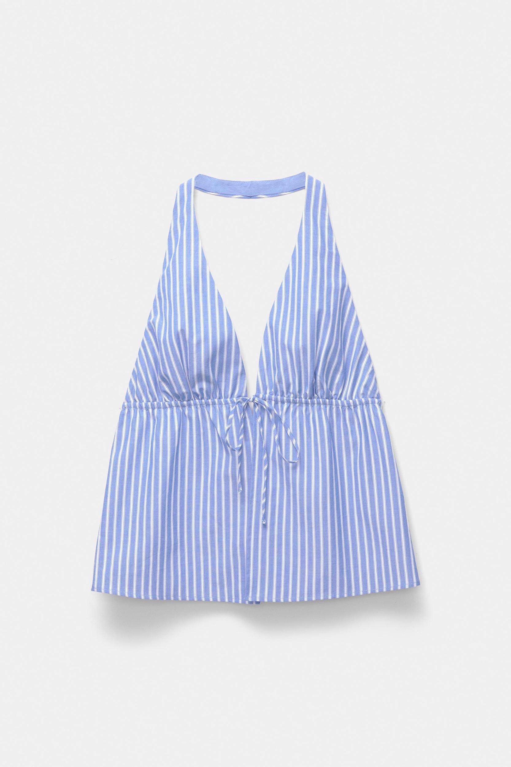 Striped top with bow Product Image
