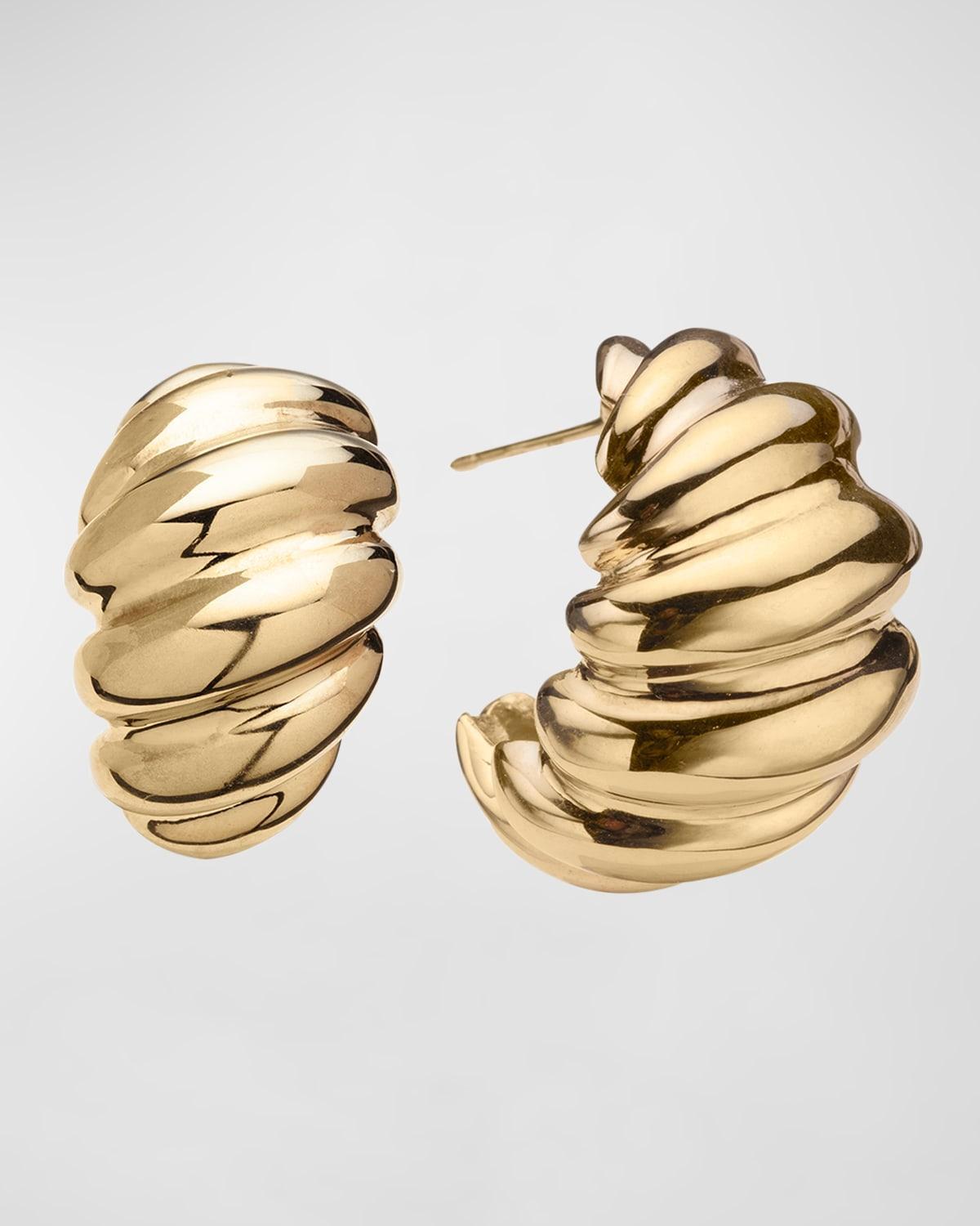 Perla Chunky Hoop Earrings Product Image