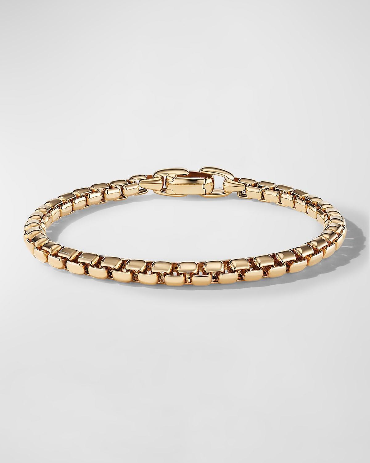 Mens Box Chain Bracelet in 18k Gold, 5mm Product Image