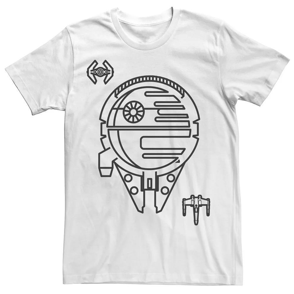 Men's Star Wars Millennium Falcon Tie Fighter X-Wing Tee,  Product Image
