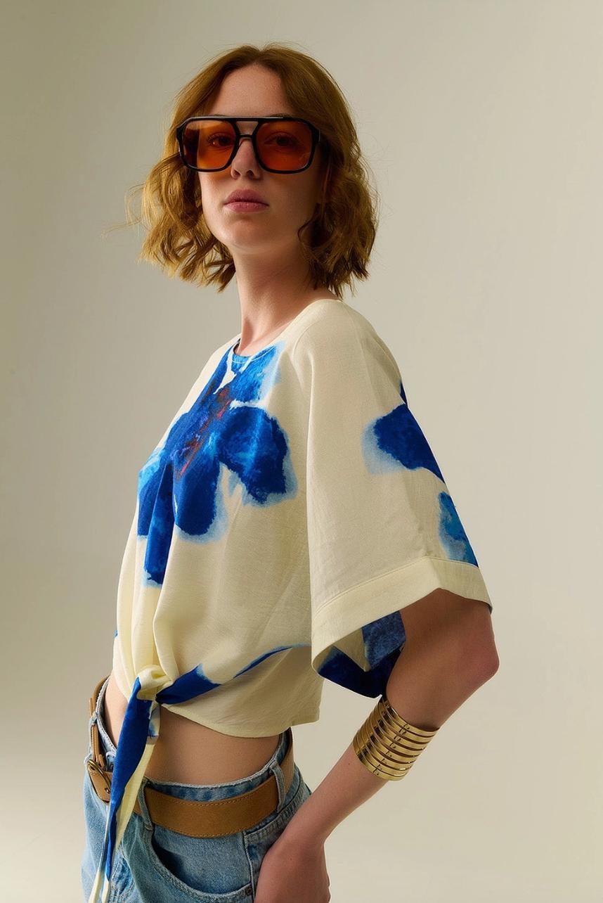 Tropical Print Blouse Product Image