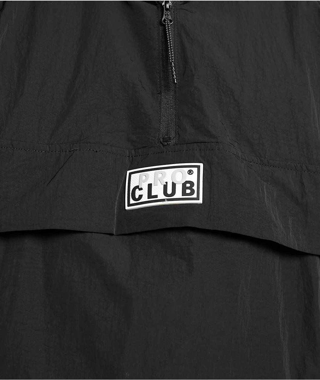 Pro Club Metallic Black Anorak Jacket Product Image