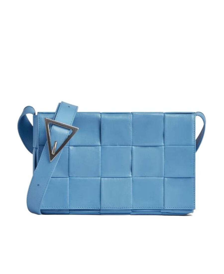 BOTTEGA VENETA Medium Cassette Logo Shoulder Bag In Blue Product Image