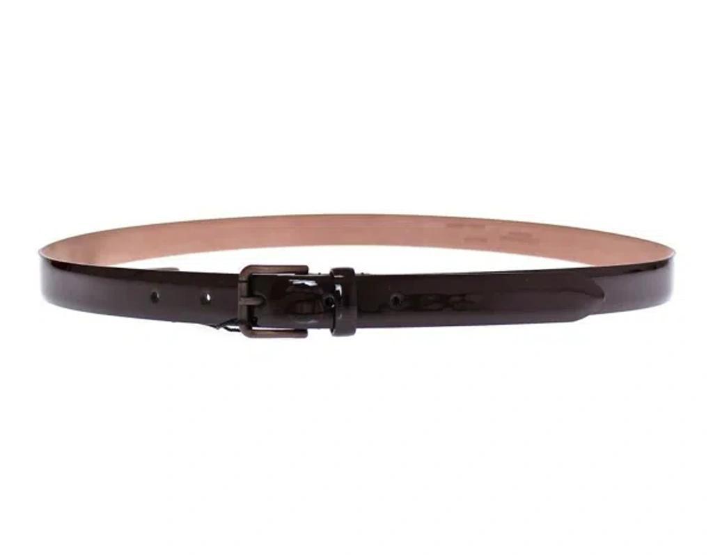 DOLCE & GABBANA Brown Leather Logo Belt Cintura Belt Product Image