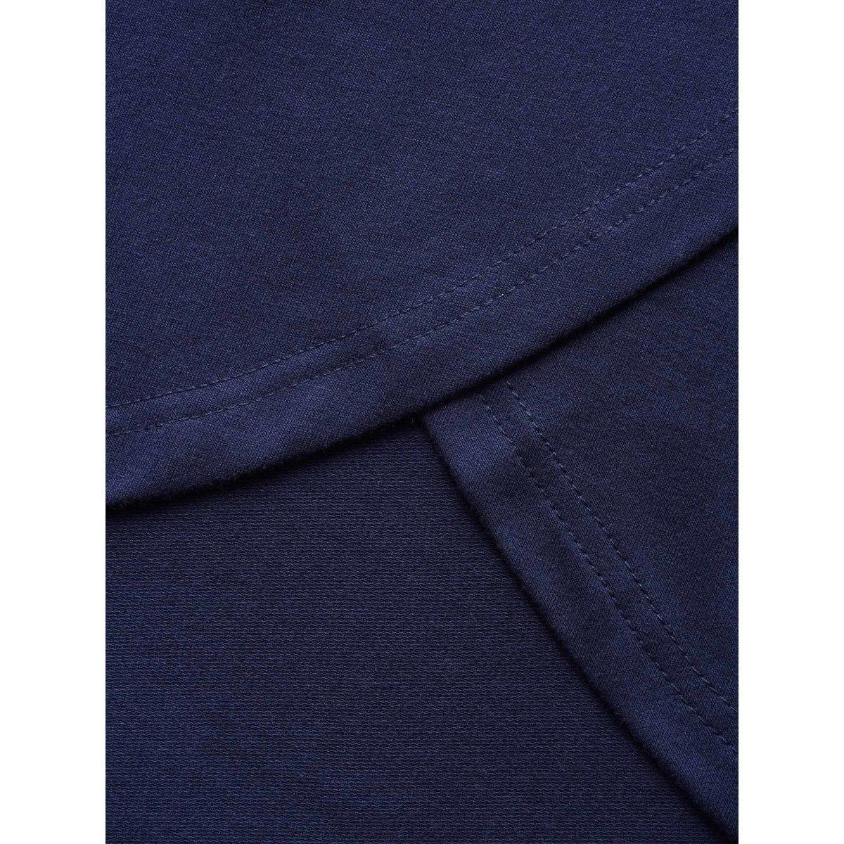 Plus Size Plain Wrap Hem Turtleneck Sweatshirt Women Gray Elegant Wrap Turtleneck Dailywear Sweatshirts BloomChic 30/6X Product Image