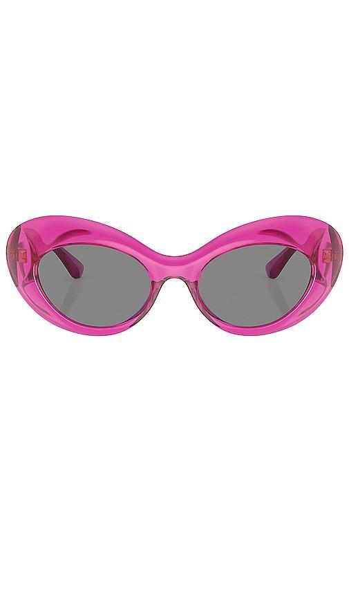 VERSACE Oval Sunglasses in Pink Product Image