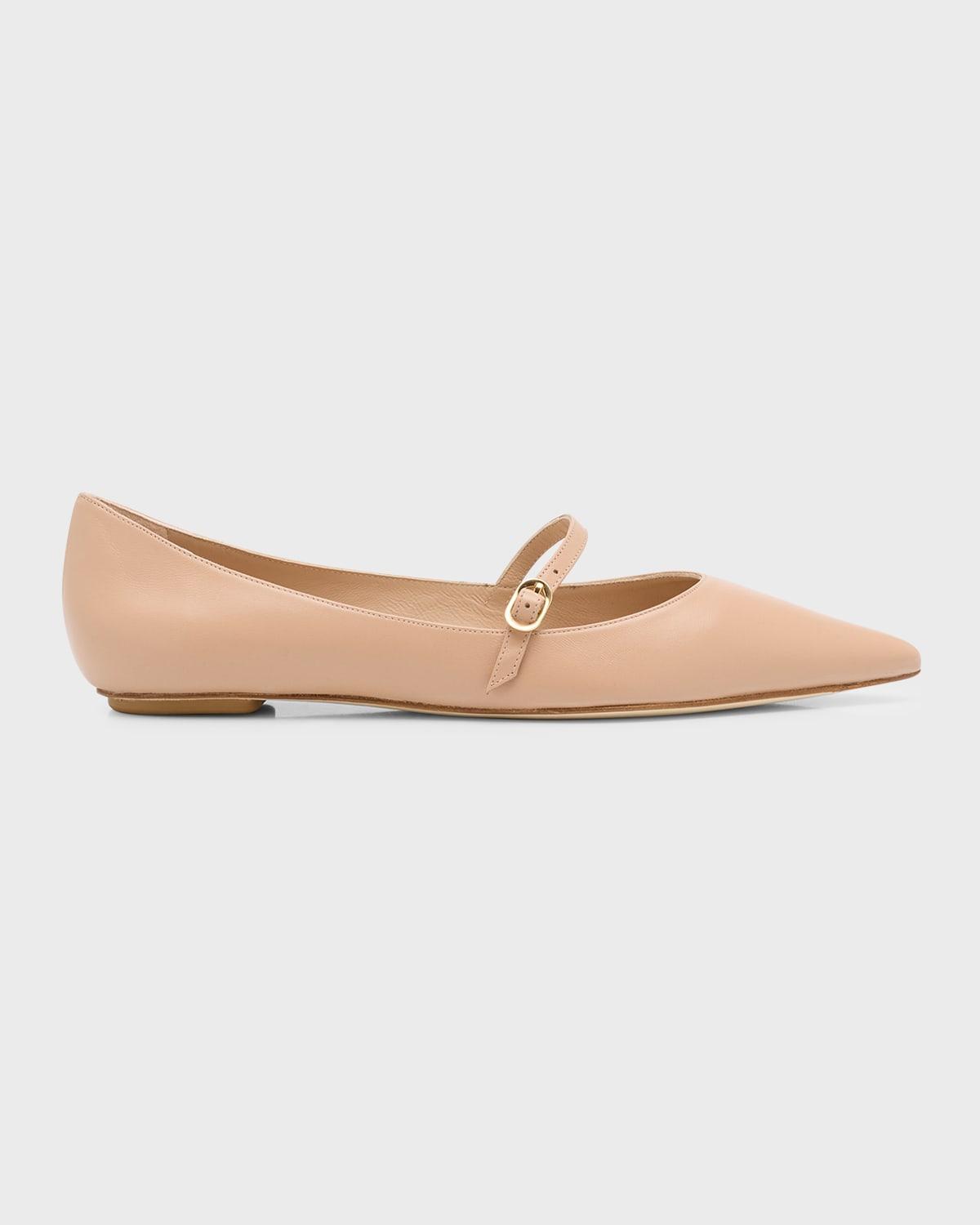 Emilia Leather Mary Jane Ballerina Flats Product Image