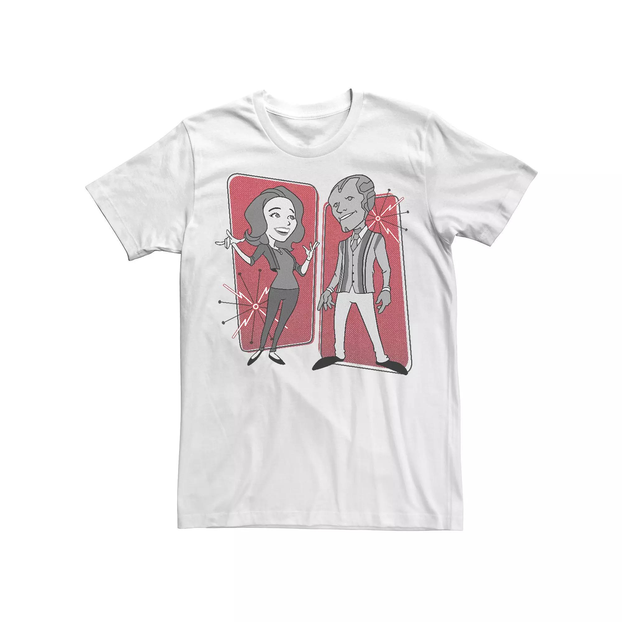 Men's Marvel WandaVision Retro Panels Red Design Tee,  Product Image