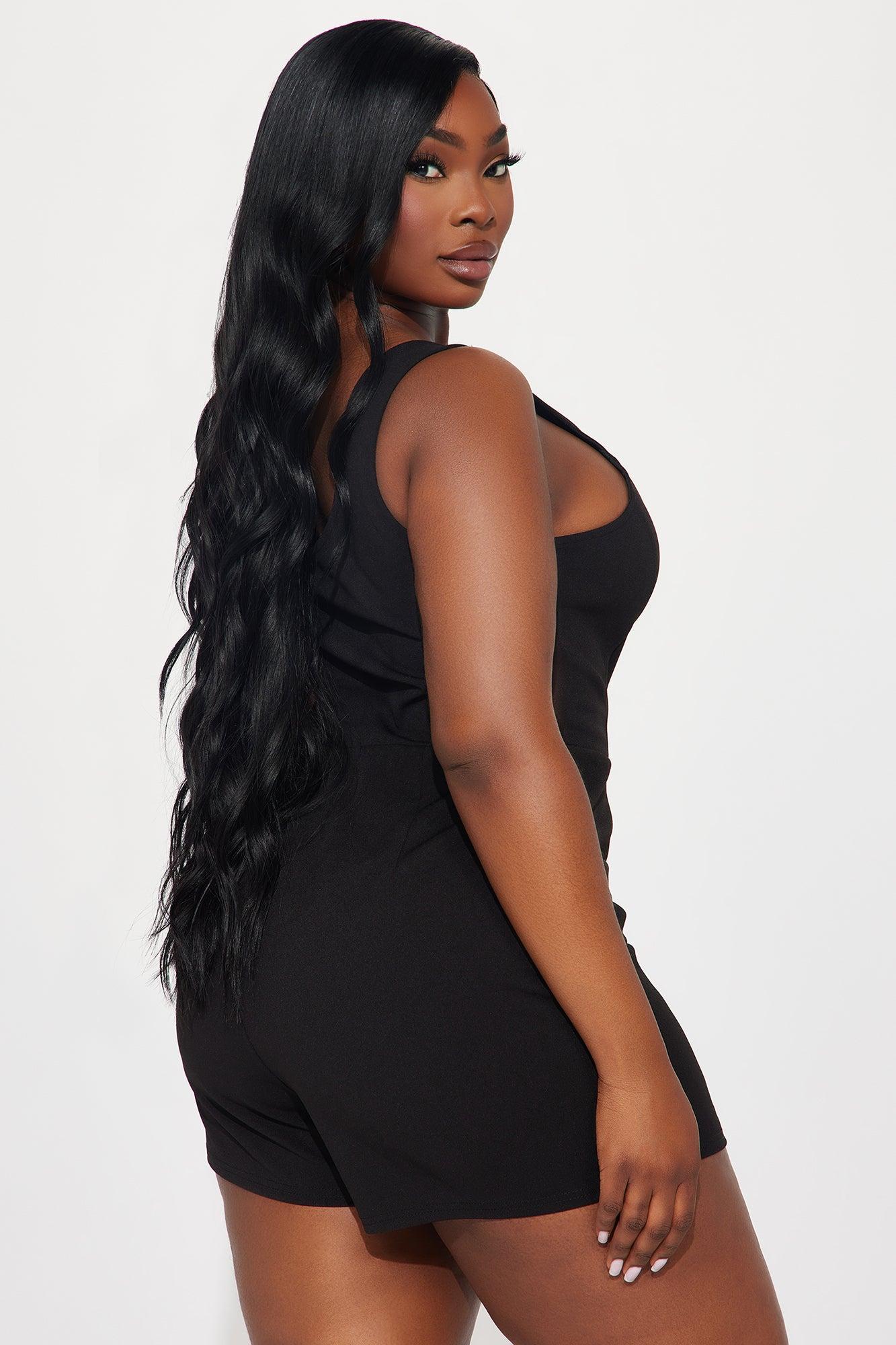 Feel My Needs Romper - Black Product Image