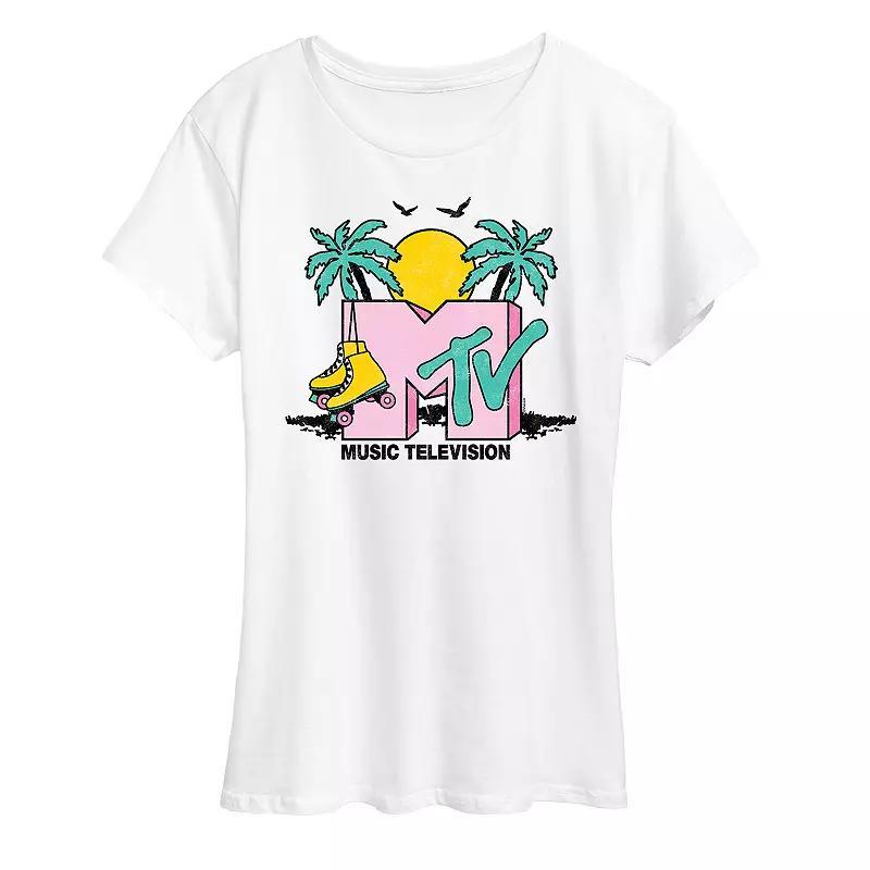 Womens MTV Malibu Roller Skate Graphic Tee Product Image