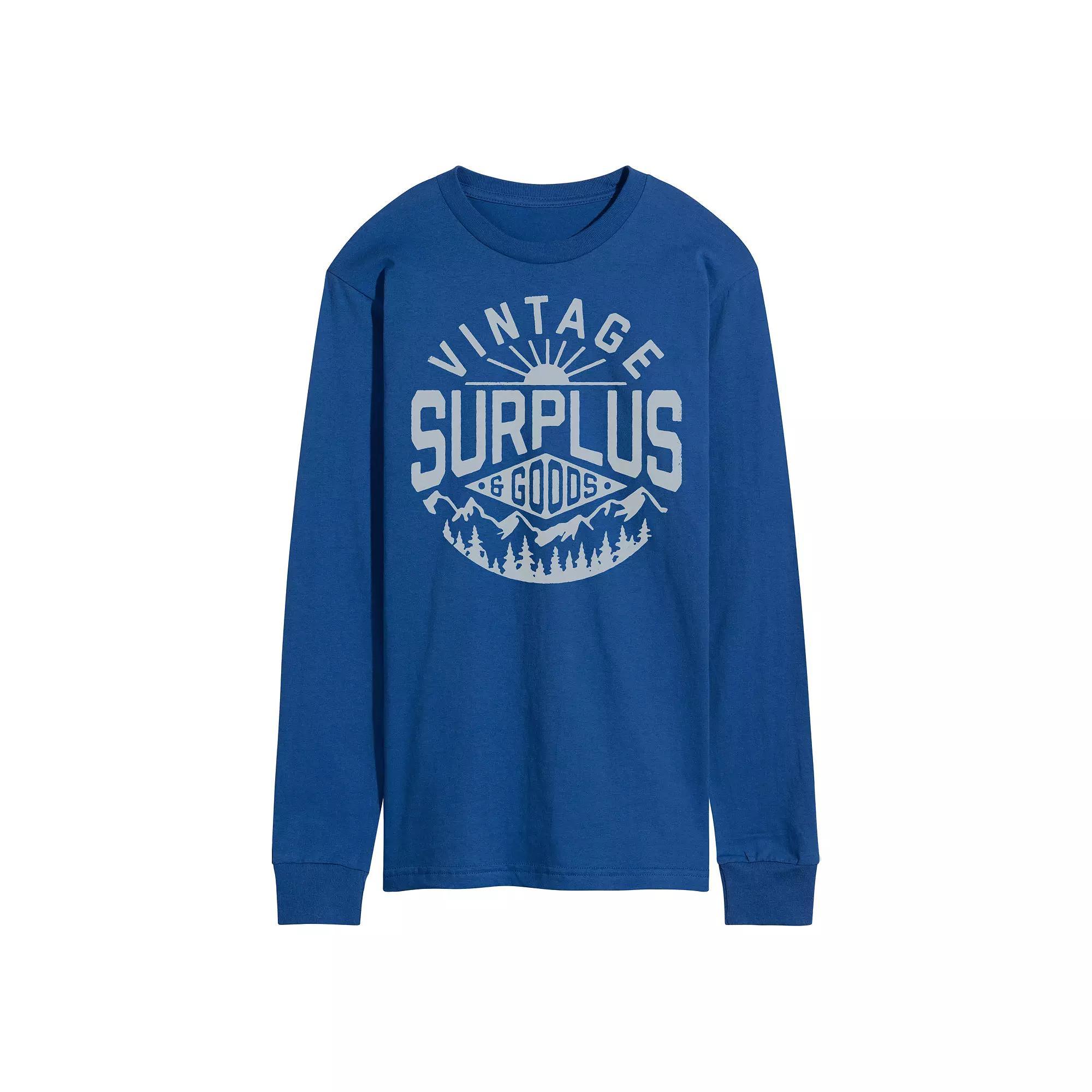 Men's Vintage Surplus Goods Graphic Tee, Size: Medium, Blue Product Image