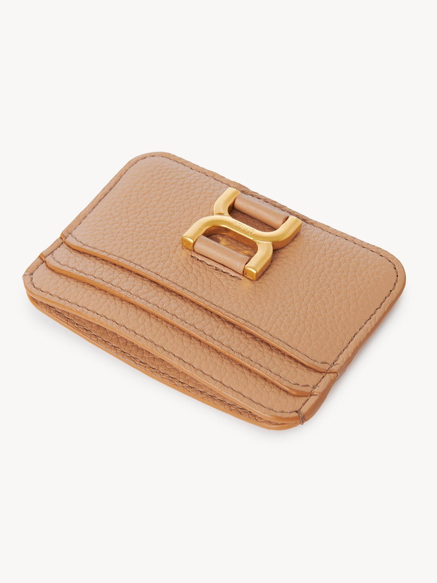 Marcie card holder in grained leather Product Image