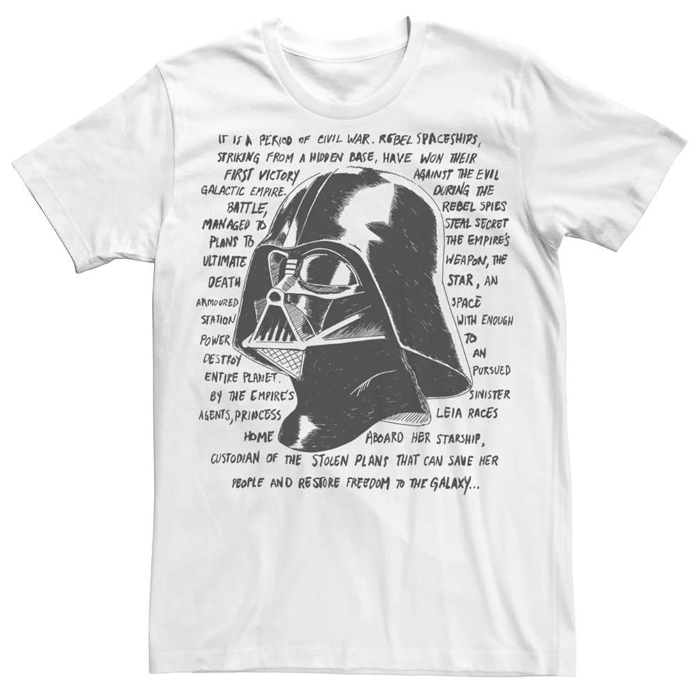 Men's Star Wars Darth Vader Quote Portrait Tee, Size: Large, White Product Image