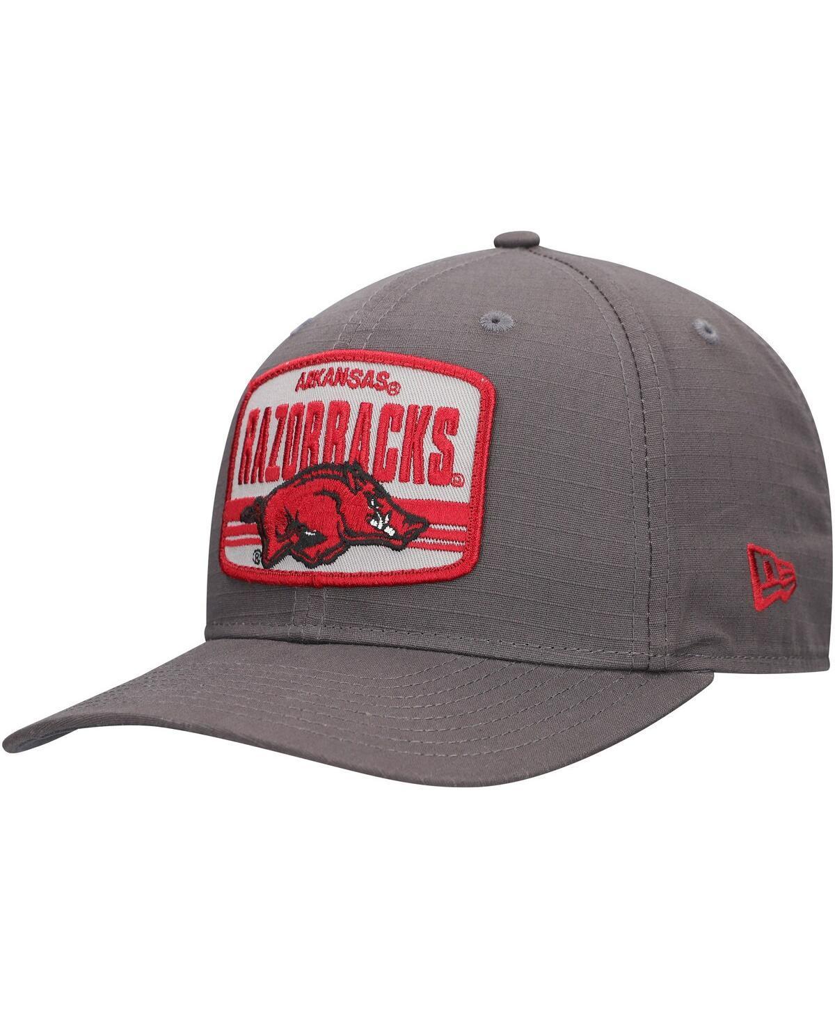 Mens New Era Charcoal Arkansas Razorbacks Team Elevated 9SEVENTY Adjustable Hat Product Image