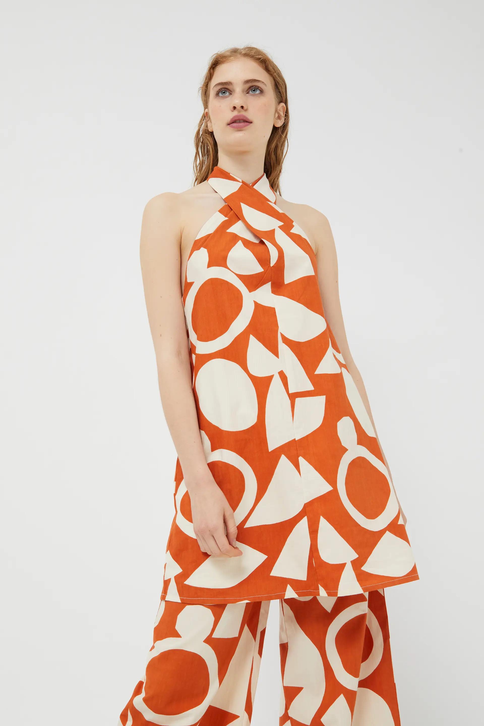 Halter Geo Dress Product Image