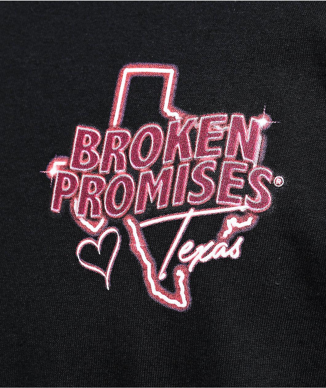 Broken Promises Texas Is For Lovers Black T-Shirt Product Image
