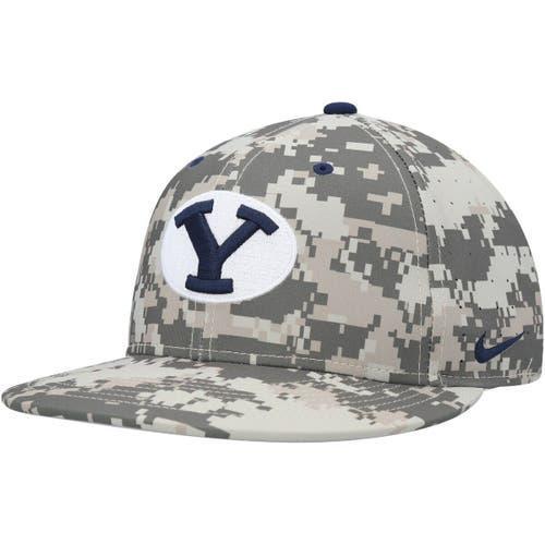 Mens Nike Camo Byu Cougars Aero True Baseball Performance Fitted Hat Product Image