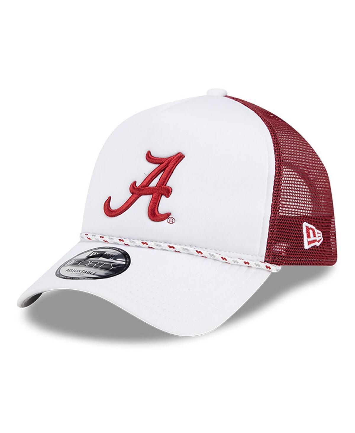 Mens New Era /Crimson Alabama Crimson Tide Court Sport Foam A-Frame 9FORTY Adjustable Trucker Hat Product Image