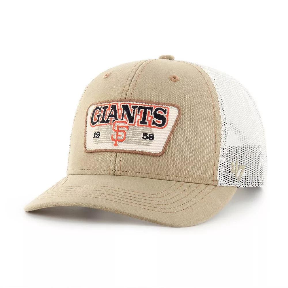 Men's '47 Khaki San Francisco Giants Ridgewood Trucker Adjustable Hats, Beig K Product Image