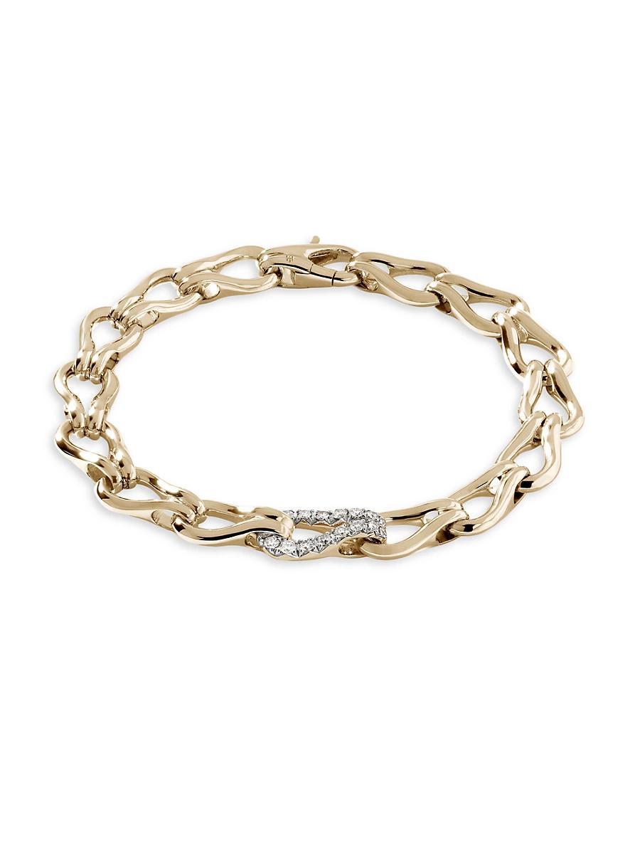 Womens Surf 14K Yellow Gold & 0.44 TCW Diamond Bracelet Product Image