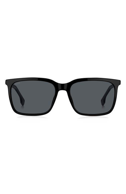 Mens 57MM Rectangular Sunglasses Product Image