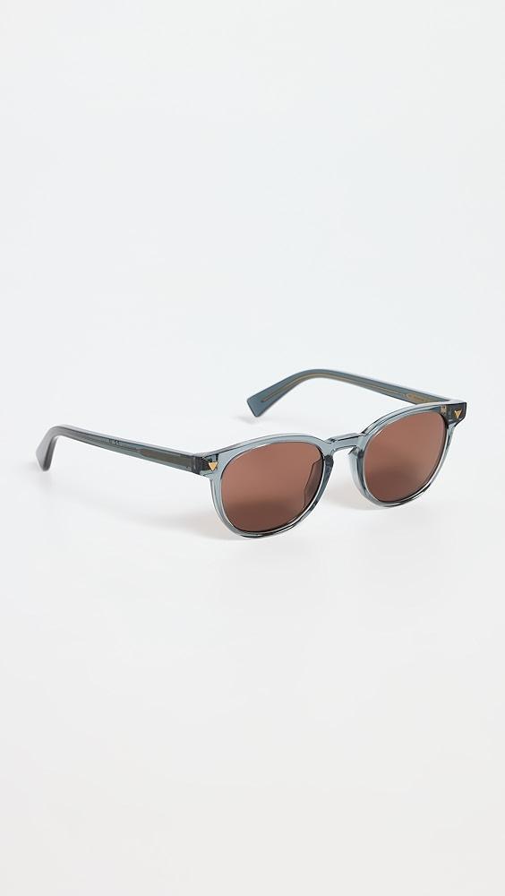 Bottega Veneta Triangle Stud Oval Sunglasses | Shopbop Product Image