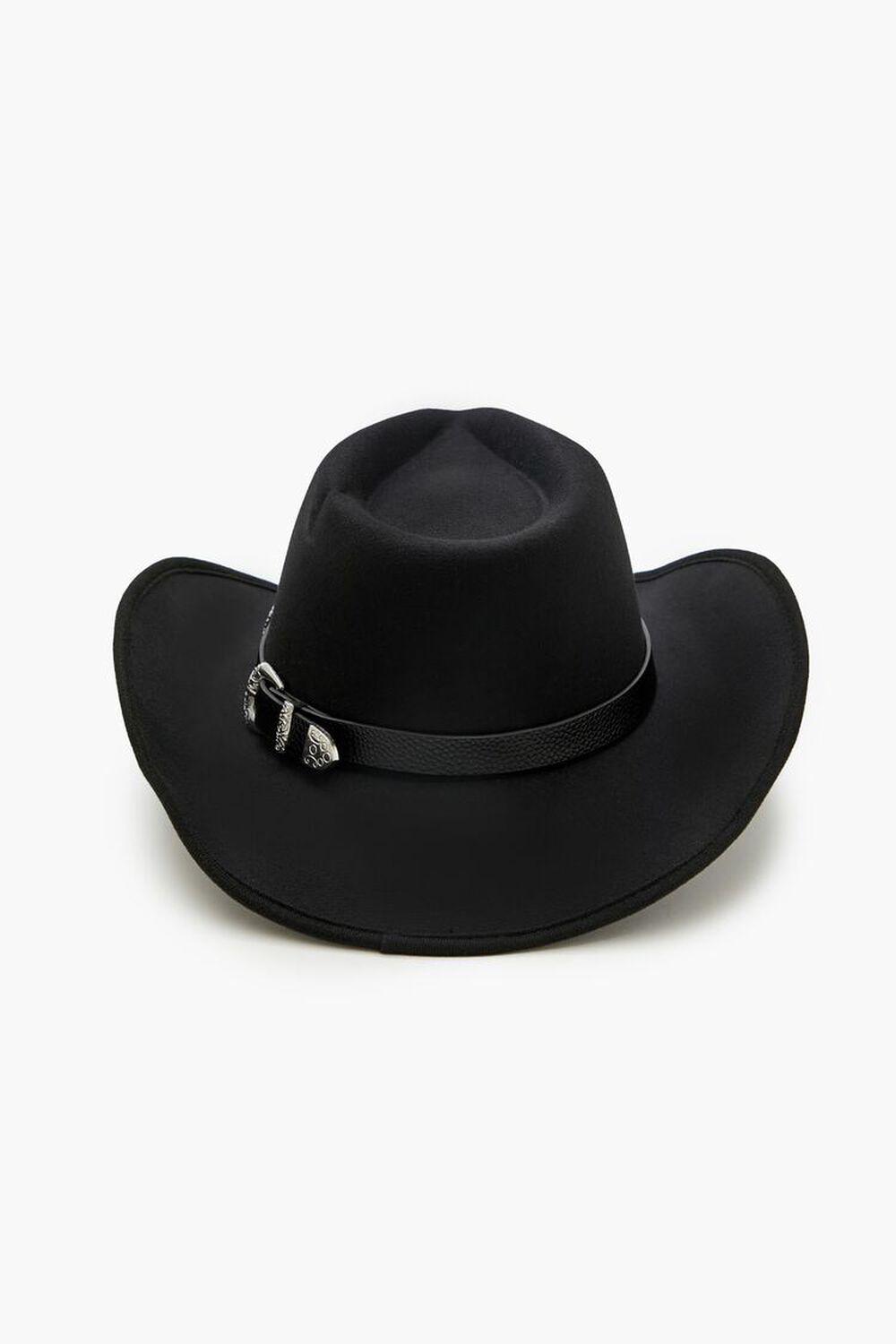 Dual Buckled-Trim Cowboy Hat | Forever 21 Product Image