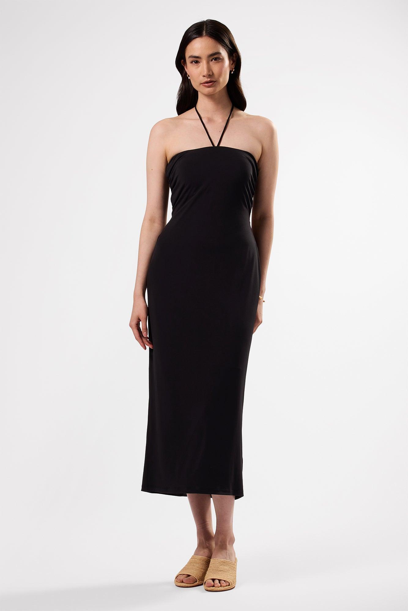 Gio Stretch Knit Dress - Black Product Image