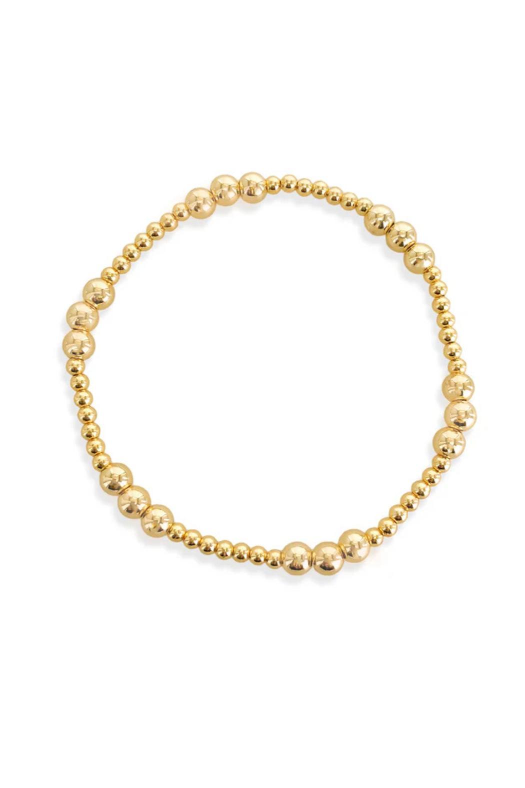 14K Beaded Stretch Bracelet Product Image