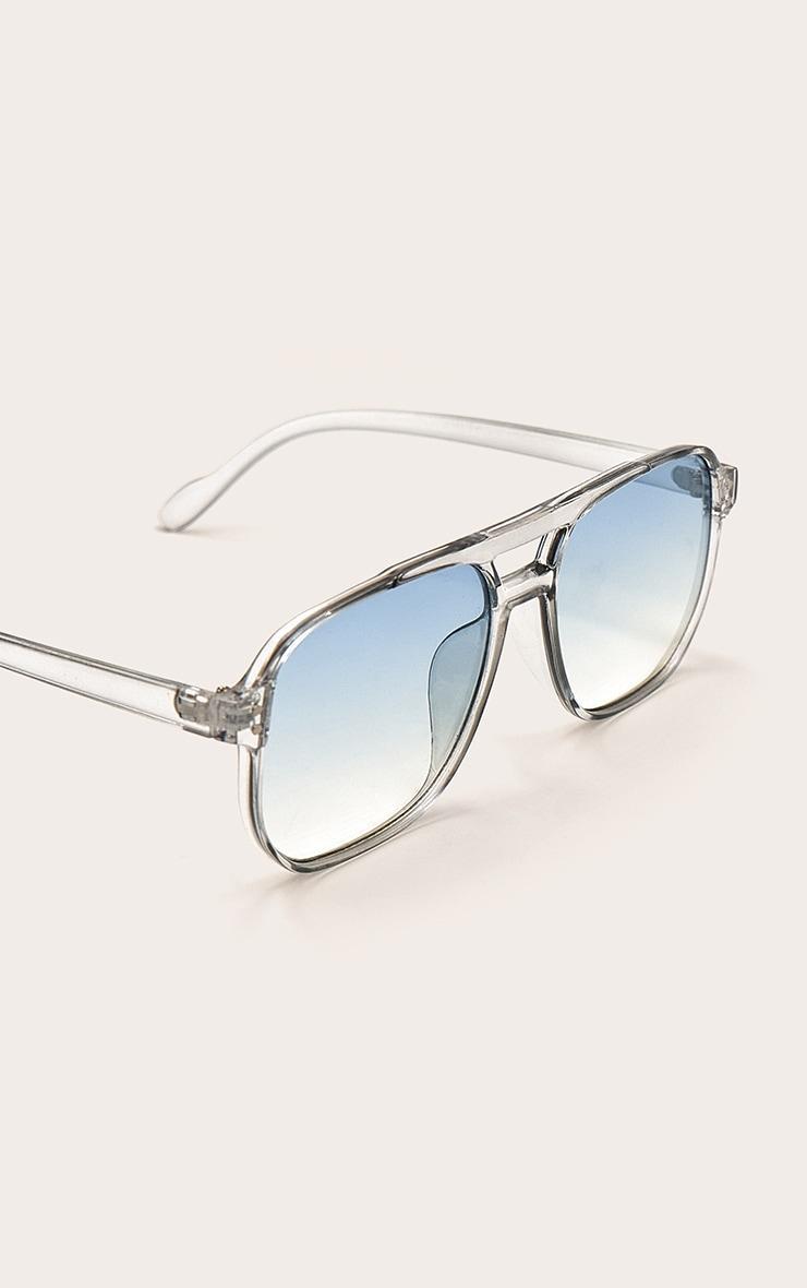 Grey Square Rounded Aviator Sunglasses Product Image