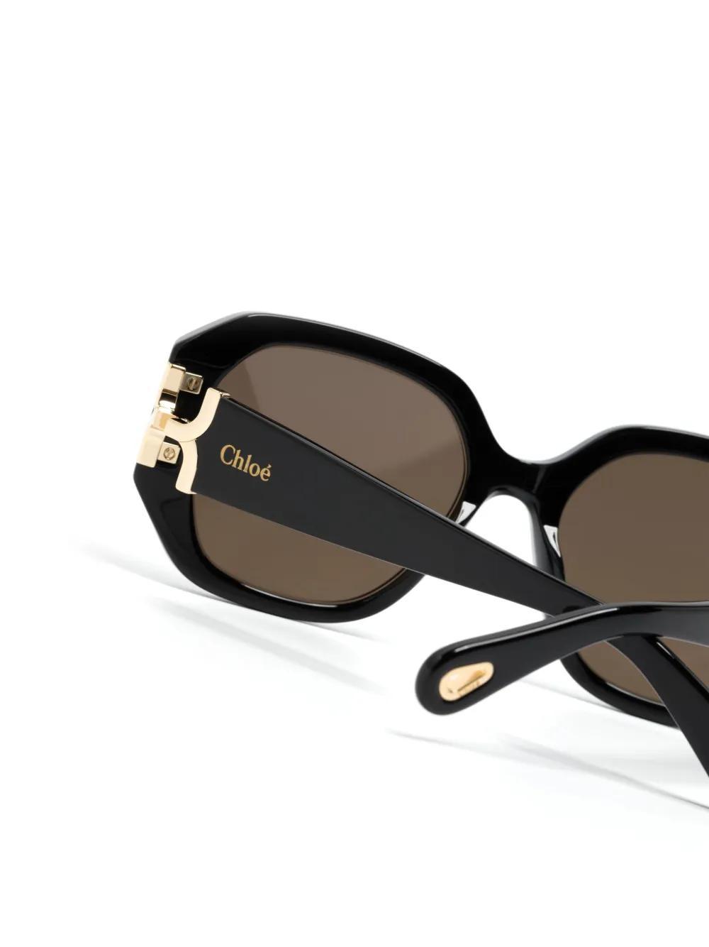 CHLOÉ Marcie Sonnenbrille Mit Oversized-gestell In Black Product Image