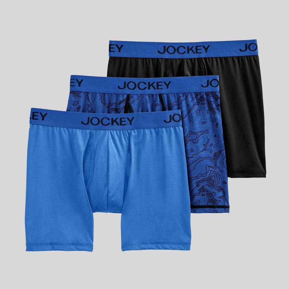 Jockey Generation Mens Microfiber Stretch 3pk Boxer Briefs - Blue Product Image