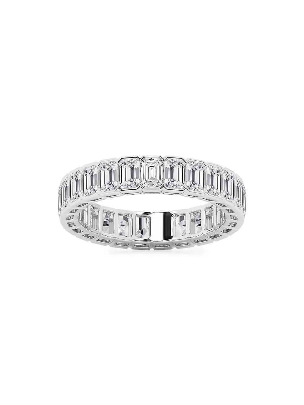 Womens Platinum & Emerald-Cut Lab-Grown Diamond Eternity Band/2.00-5.00 TCW Product Image