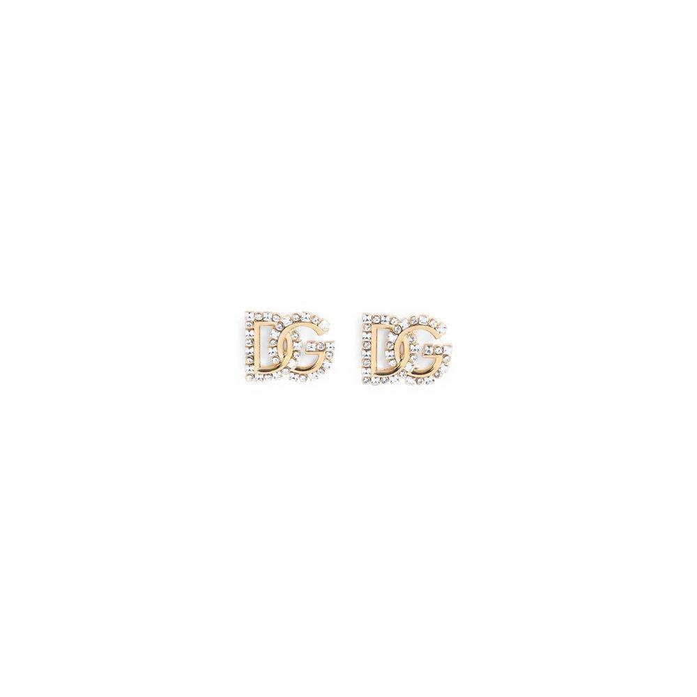 DOLCE & GABBANA Dg Logo Embellished Earrings In Multi Product Image