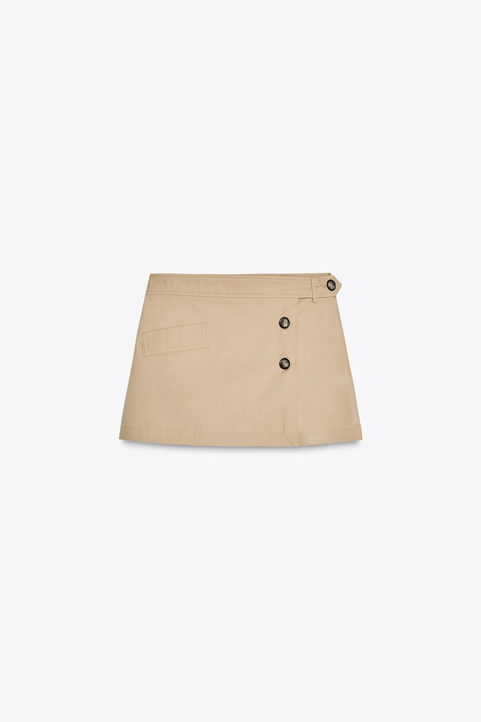SPLIT SKIRT WITH BUTTONS Product Image