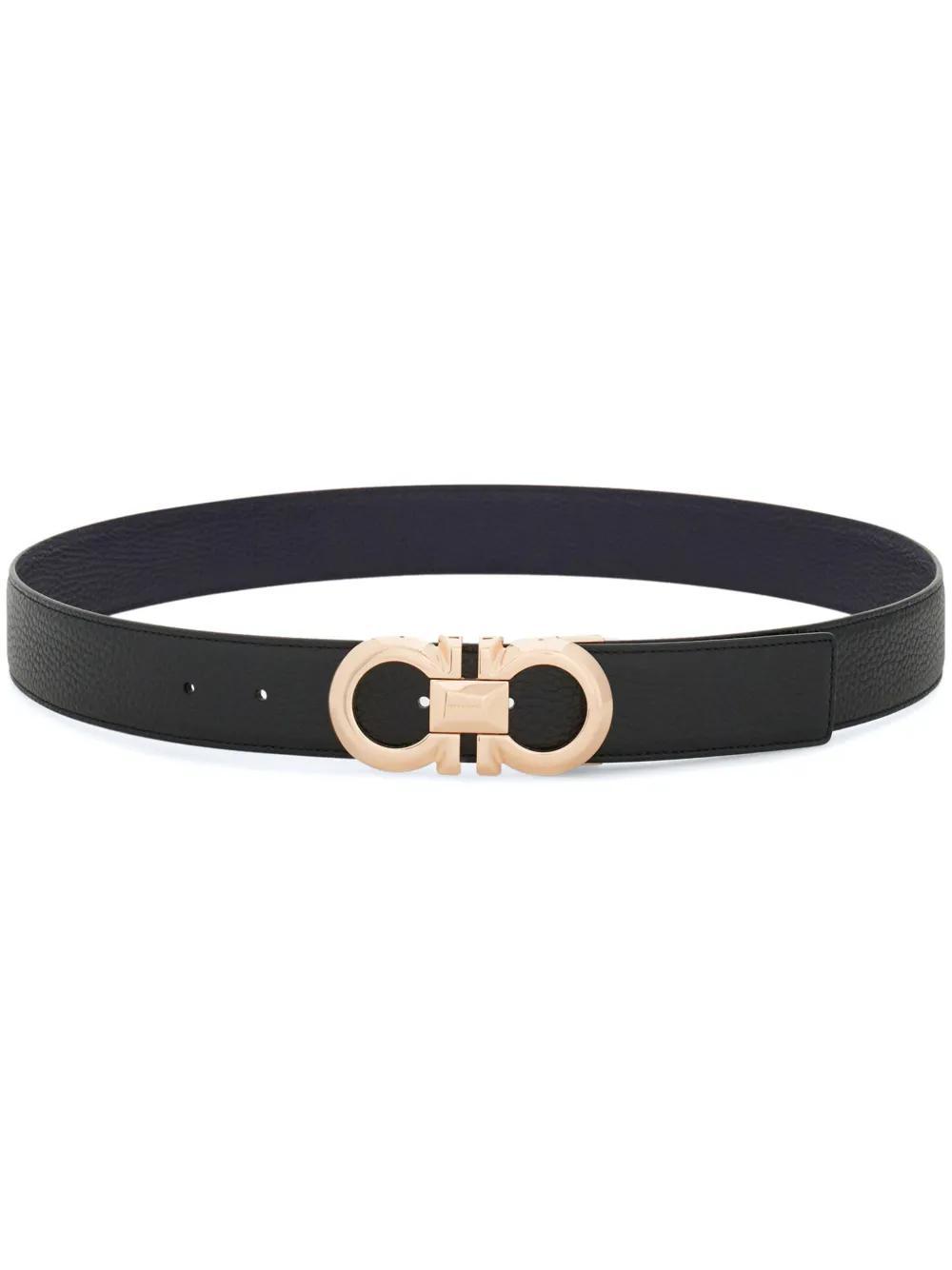 FERRAGAMO Reversible Gancini Belt In Blue Product Image