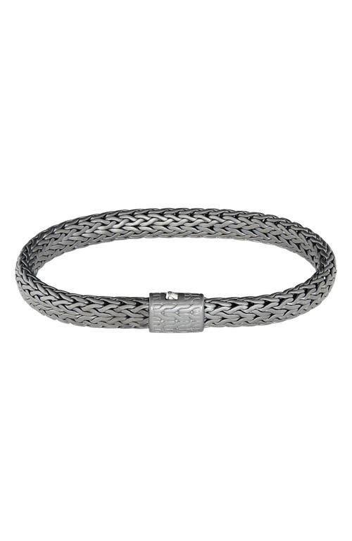 John Hardy Mens Sterling Silver Medium Flat Classic Chain Bracelet Product Image