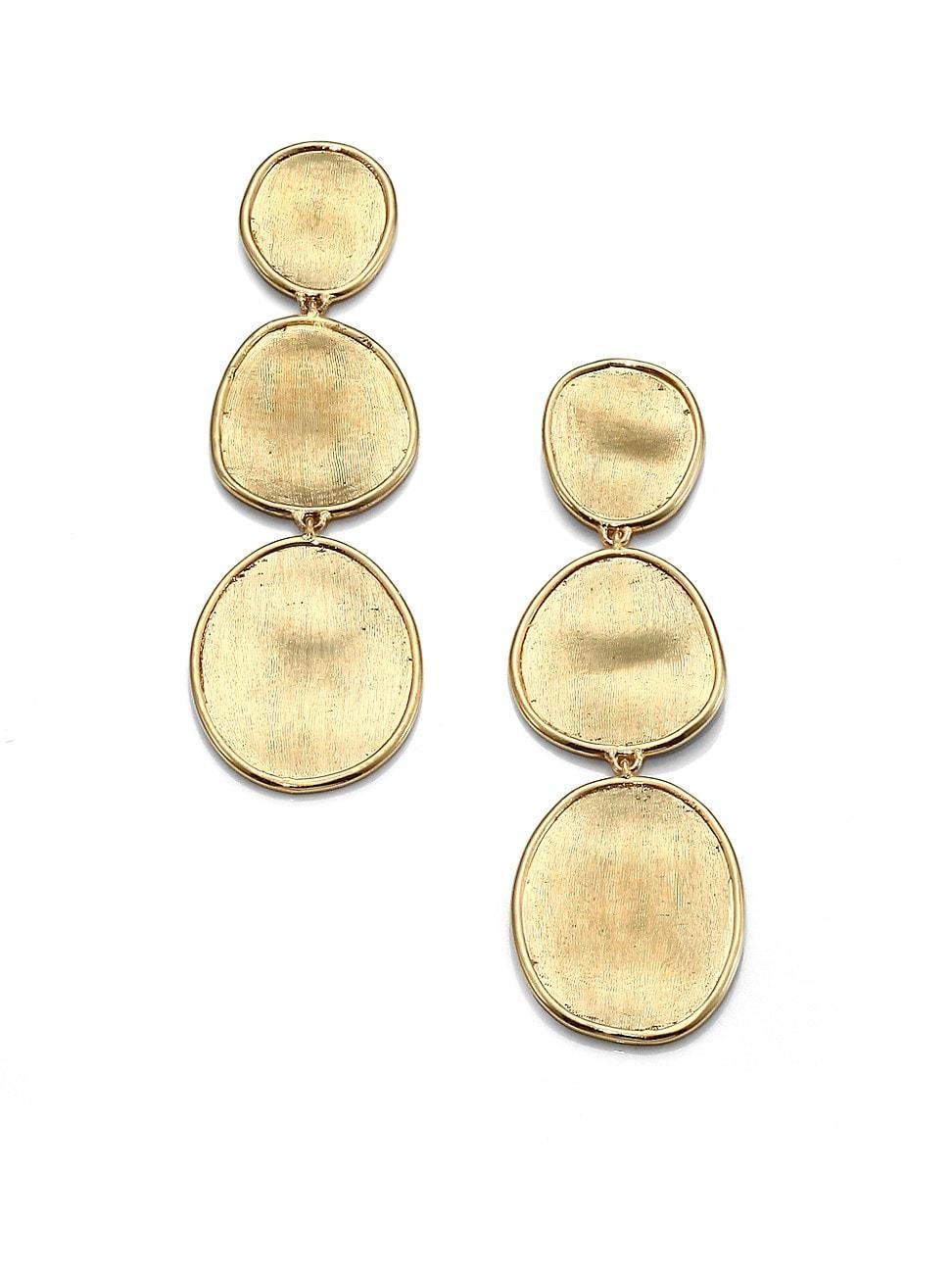 Lunaria 18K Yellow Gold Triple-Drop Earrings Product Image