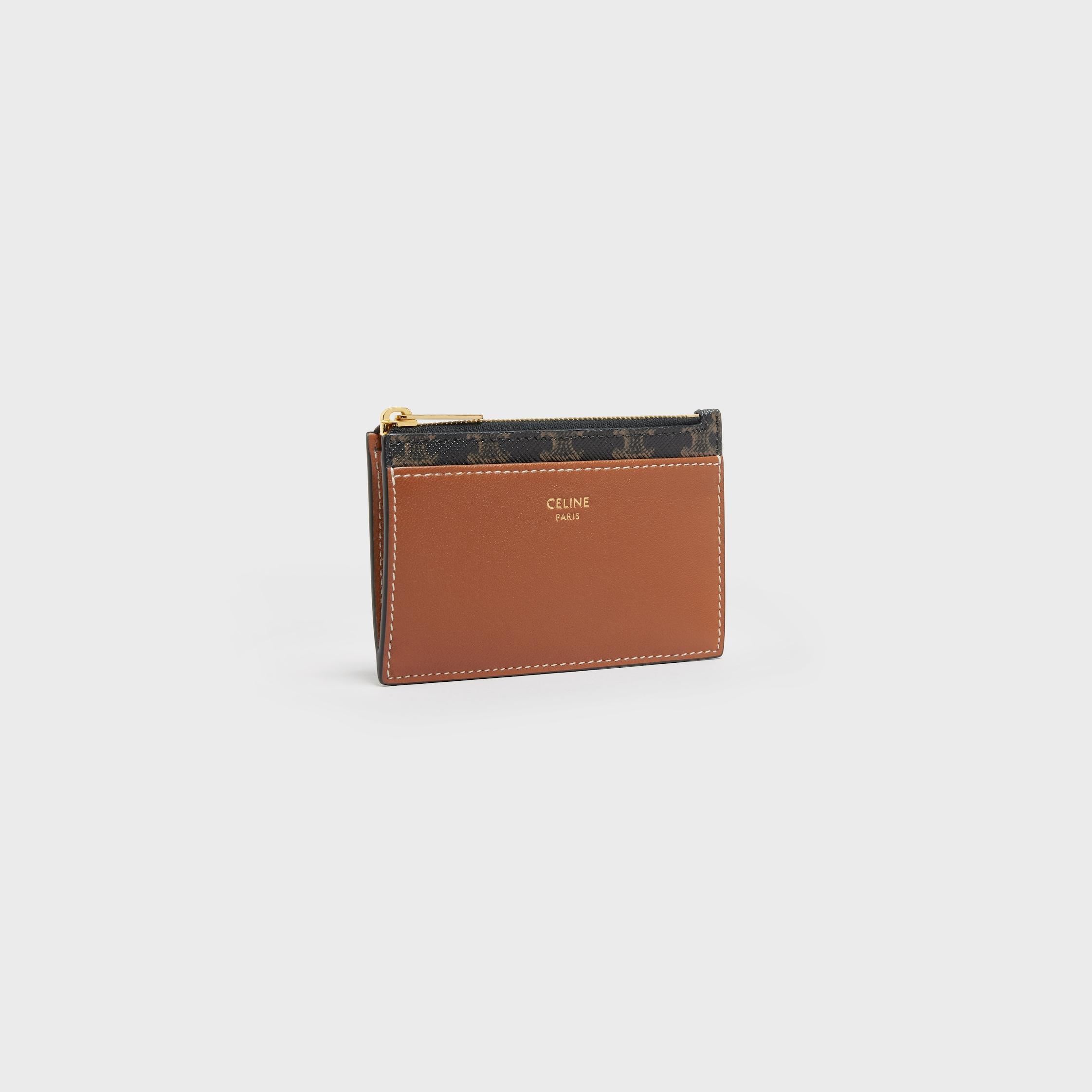 Zipped Card Holder IN Triomphe Canvas and lambskin Product Image