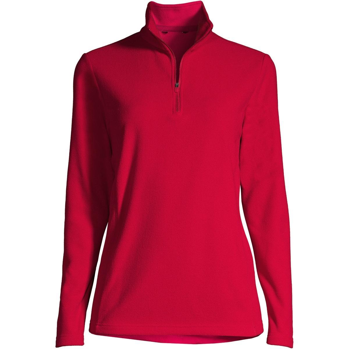 Womens Lands End Quarter-Zip Fleece Pullover Product Image