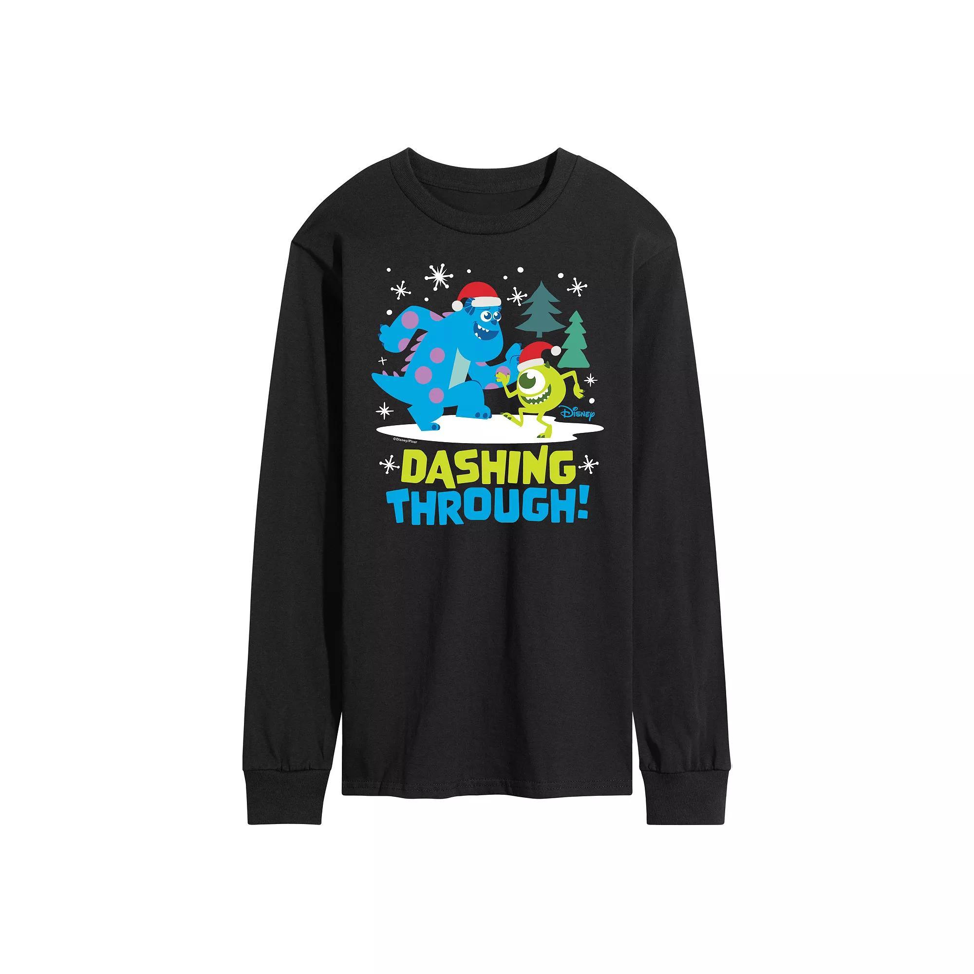 Disney / Pixar's Monsters Inc. Men's Dashing Through Long Sleeve Graphic Tee,  Product Image