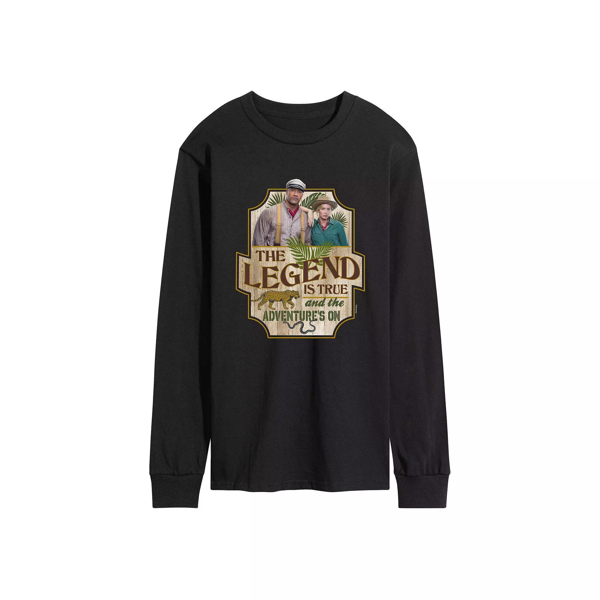 Disney's Jungle Cruise Men's Legend Is True Long Sleeve Graphic Tee, Size: XXL, Black Product Image