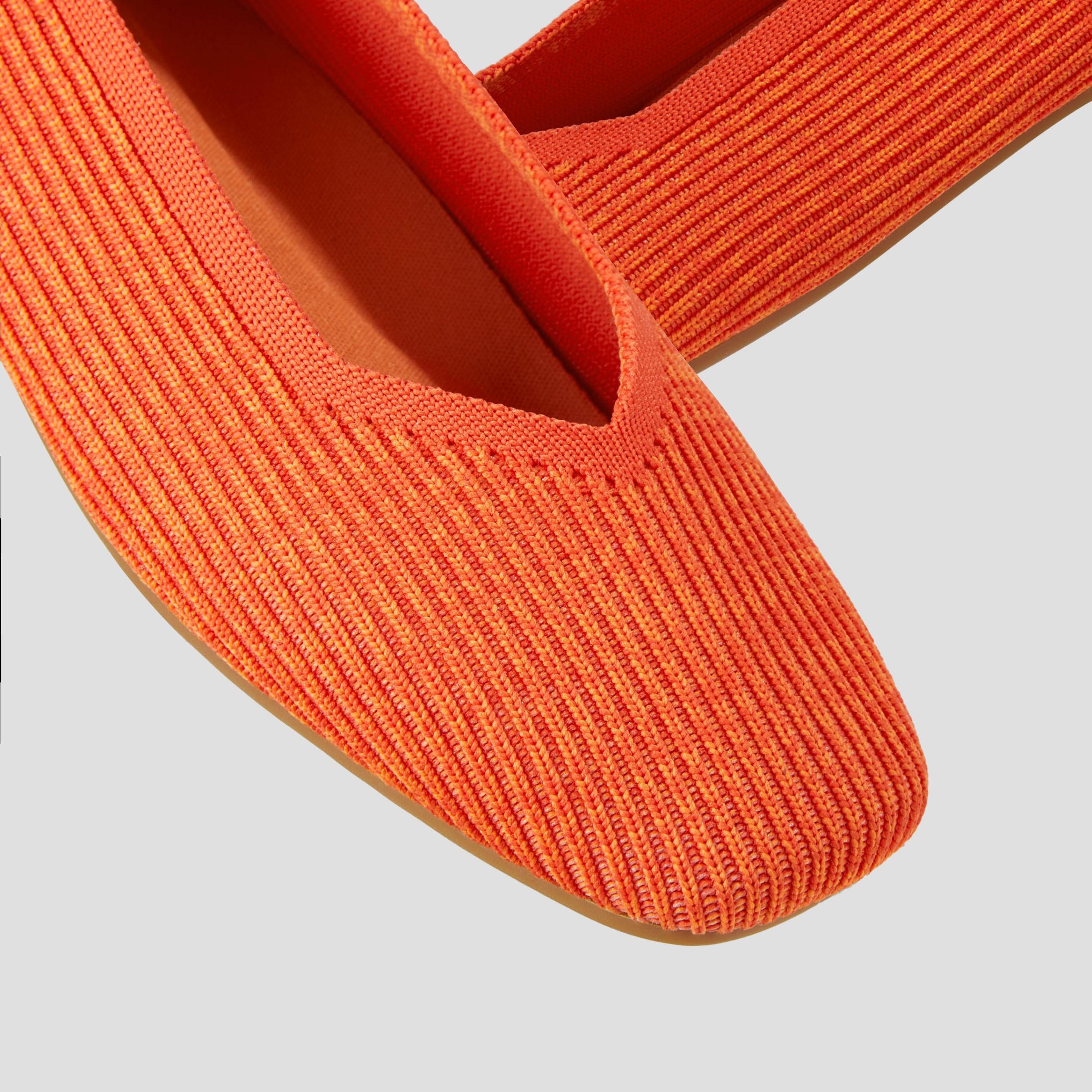 Square-Toe V-Cut Flats (Margot 2.0) Product Image