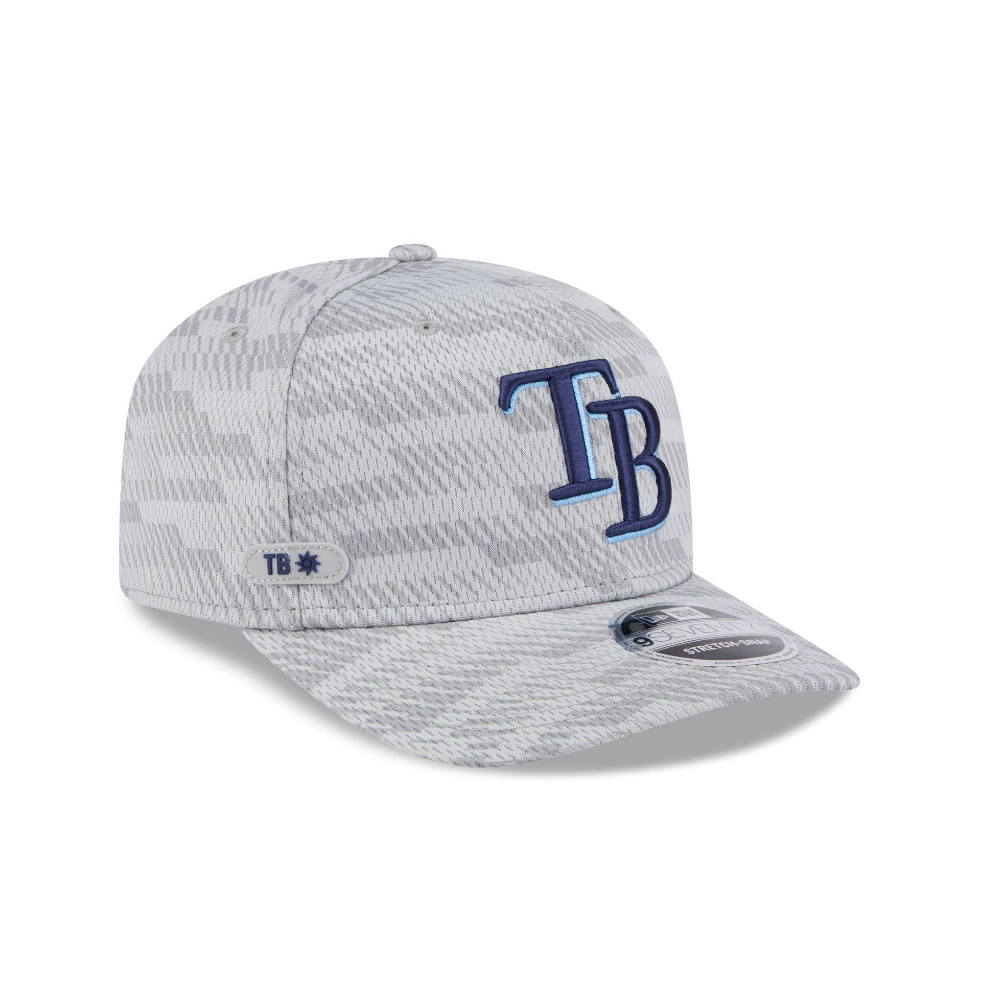 Tampa Bay Rays 2025 Clubhouse Gray 9SEVENTY Stretch-Snap Hat Male Product Image