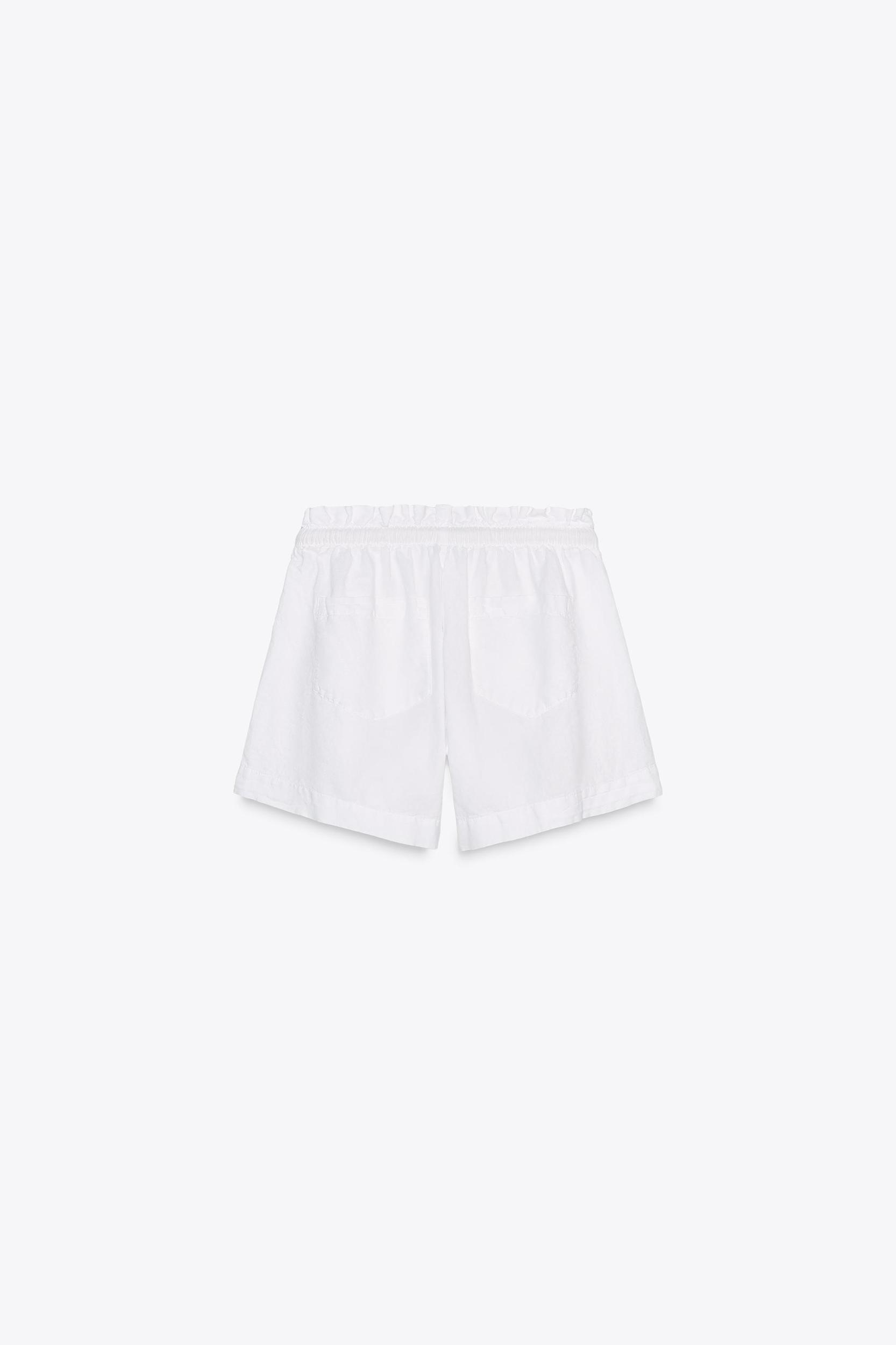 LINEN BLEND SHORTS ZW COLLECTION Product Image