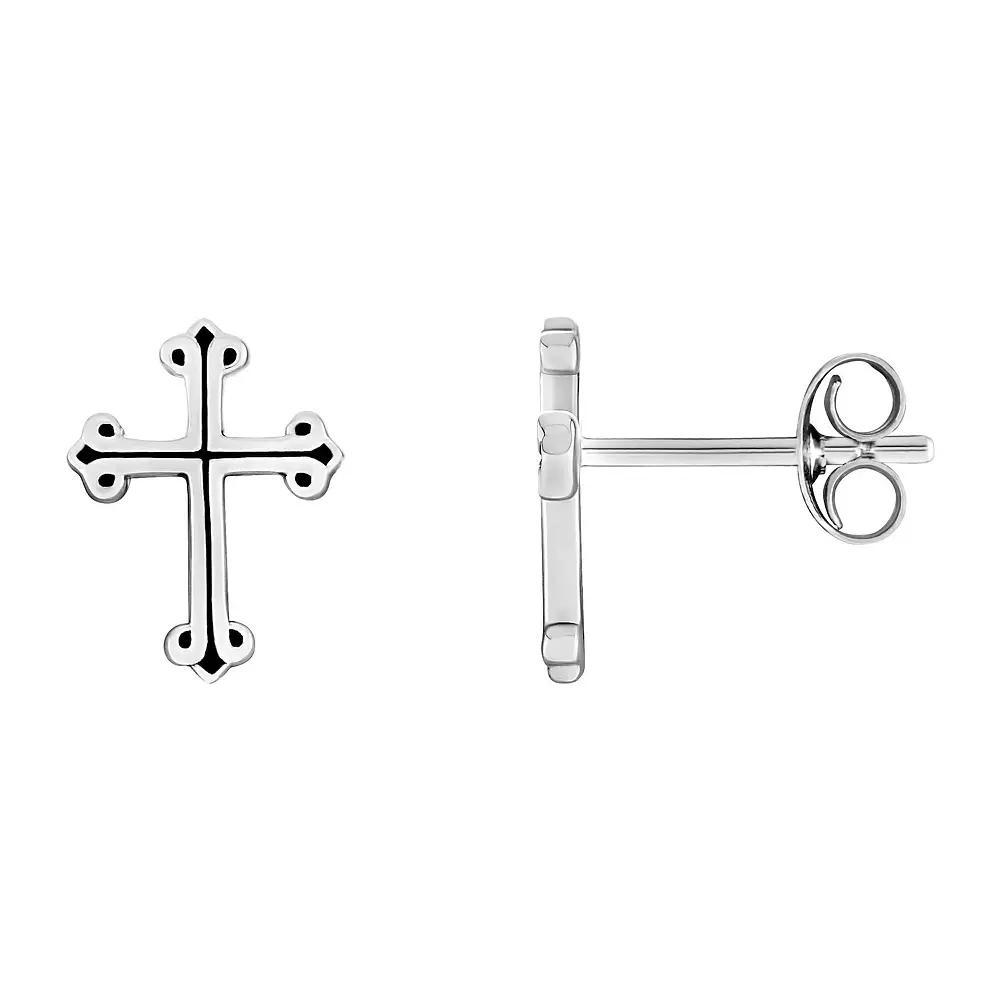 PRIMROSE Sterling Silver Cross Stud Earrings, Women's Product Image