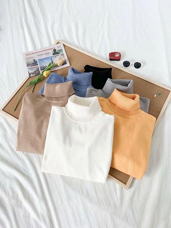 Men's Drop Shoulder Turtleneck Sweater Product Image