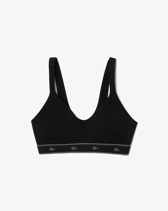 Padded Stretch Cotton Triangle Bralette Product Image