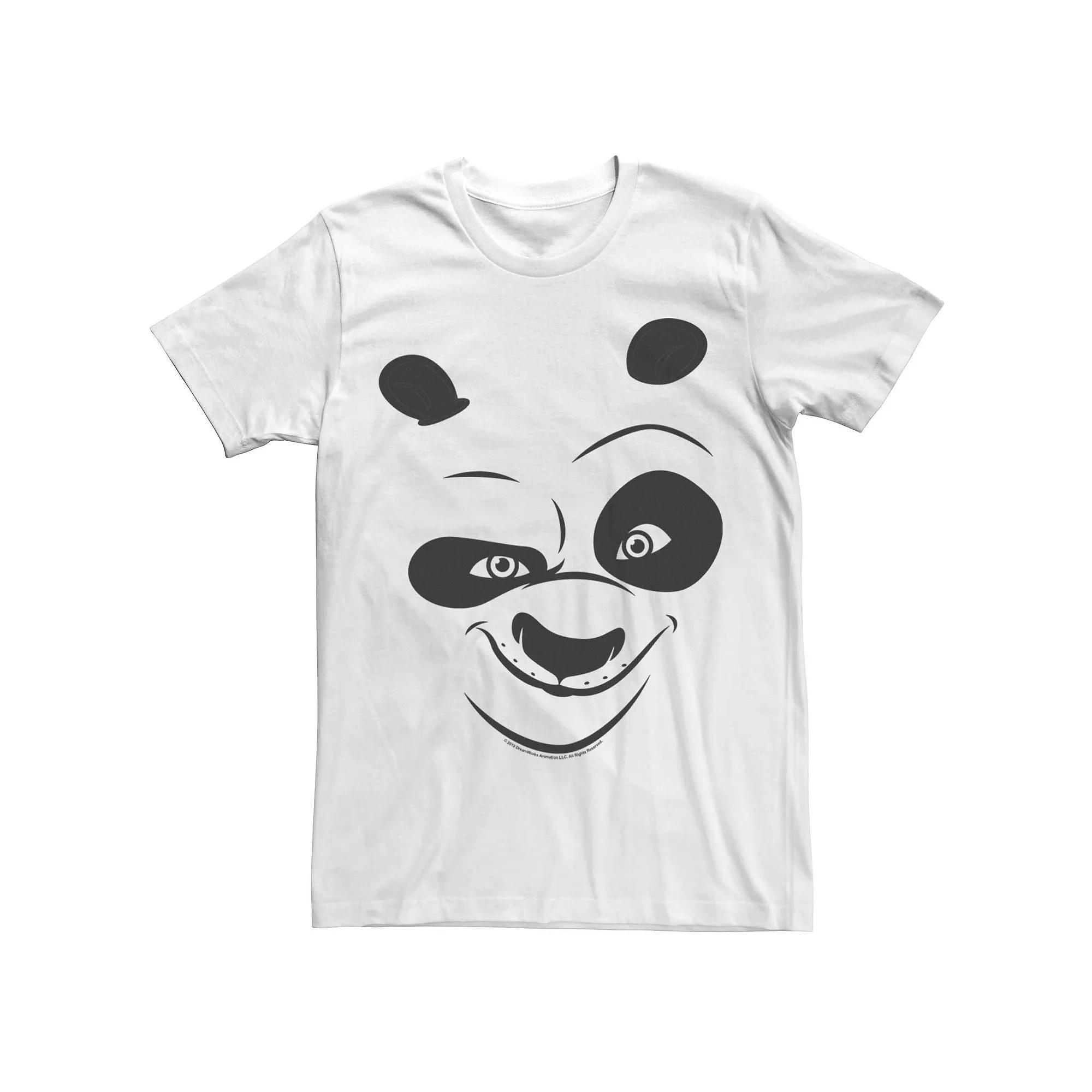 Men's Kung Fu Panda Po Face Costume Tee, Size: Medium, White Product Image