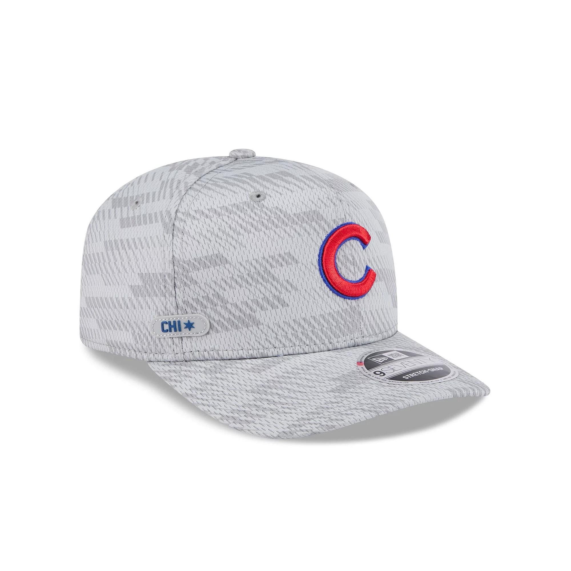Men's New Era Gray Chicago Cubs 2025 MLB Clubhouse 9SEVENTY Stretch-Snap Hat, Grey Product Image